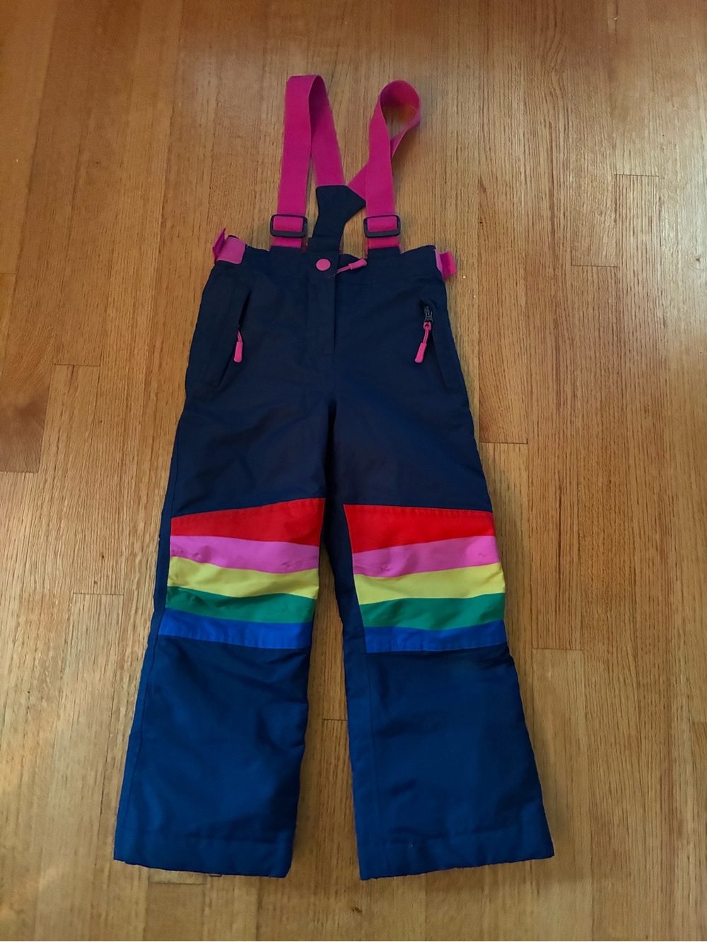 Mini Boden rainbow knee Ski Pants Size 5-6